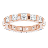 14K Rose 3/8 CTW Natural Diamond Eternity Band Size 5