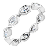 14K White 5/8 CTW Natural Diamond Eternity Band Size 5