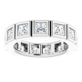 14K White 2 CTW Natural Diamond Eternity Band Size 5