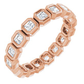 14K Rose 7/8 CTW Natural Diamond Eternity Band Size 5