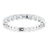 14K White 7/8 CTW Natural Diamond Eternity Band Size 5