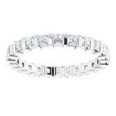 14K White 1 1/8 CTW Natural Diamond Eternity Band Size 5