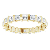 14K Yellow 1 1/2 CTW Natural Diamond Eternity Band Size 5