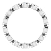14K White 7/8 CTW Natural Diamond Eternity Band Size 5
