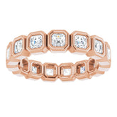 14K Rose 1 3/8 CTW Natural Diamond Eternity Band Size 5