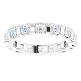 14K White 2 1/2 CTW Natural Diamond Eternity Band Size 6