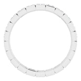 14K White 1/2 CTW Natural Diamond Eternity Band Size 6