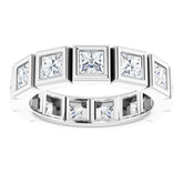 14K White 2 CTW Natural Diamond Eternity Band Size 6