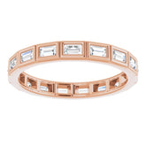 14K Rose 1/3 CTW Natural Diamond Eternity Band Size 6
