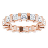 14K Rose 2 1/2 CTW Natural Diamond Eternity Band Size 6
