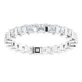 14K White 1 1/6 CTW Natural Diamond Eternity Band Size 6