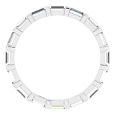14K White 1 1/3 CTW Natural Diamond Eternity Band Size 6