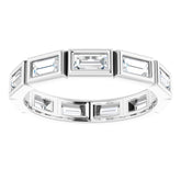 14K White 1 CTW Natural Diamond Eternity Band Size 6