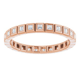 14K Rose 1/3 CTW Natural Diamond Eternity Band Size 6