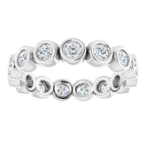 14K White 9/10 CTW Natural Diamond Eternity Band Size 6