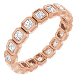 14K Rose 9/10 CTW Natural Diamond Eternity Band Size 6