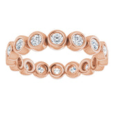 14K Rose 3/4 CTW Natural Diamond Eternity Band Size 6