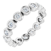 14K White 3/4 CTW Natural Diamond Eternity Band Size 6