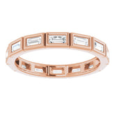 14K Rose 1/2 CTW Natural Diamond Eternity Band Size 6