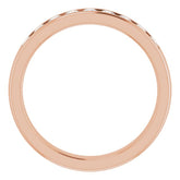 14K Rose 3/4 CTW Natural Diamond Band