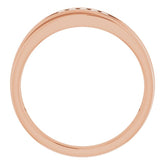 14K Rose 1/8 CTW Natural Diamond Band