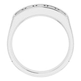 14K White 1 1/4 CTW Natural Diamond Milgrain Band