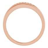 14K Rose .06 CTW Natural Diamond Band