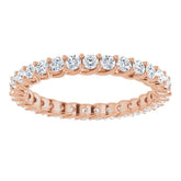 14K Rose 9/10 CTW Natural Diamond Eternity Band