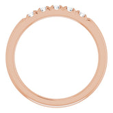 14K Rose 1/3 CTW Natural Diamond French-Set Anniversary Band