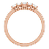 14K Rose 1/3 CTW Natural Diamond Anniversary Band