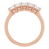 14K Rose 1 CTW Natural Diamond Anniversary Band