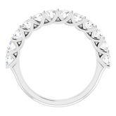 14K White 1 1/8 CTW Natural Diamond Anniversary Band