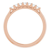 14K Rose 1/5 CTW Natural Diamond Anniversary Band