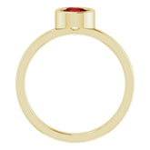 14K Yellow 5.5 mm Natural Mozambique Garnet Ring