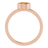 14K Rose 5.5 mm Natural Citrine Ring