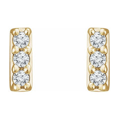 14K Yellow .05 CTW Lab-Grown Diamond Bar Earrings 14K Yellow .05 CTW Lab-Grown Diamond Bar Earrings