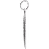 14K White 23x16 mm Oval Miraculous Medal