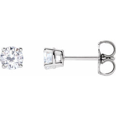 Sterling Silver 4 mm Stuller Lab-Grown Moissanite Earrings Sterling Silver 4 mm Stuller Lab-Grown Moissanite Earrings