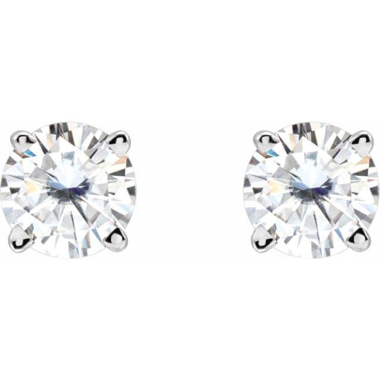 Platinum 4.5 mm Stuller Lab-Grown Moissanite Earrings Platinum 4.5 mm Stuller Lab-Grown Moissanite Earrings