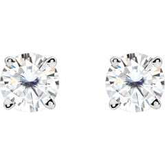 Platinum 4.5 mm Stuller Lab-Grown Moissanite Earrings Platinum 4.5 mm Stuller Lab-Grown Moissanite Earrings