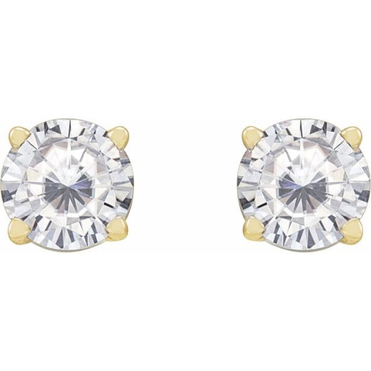 14K Yellow 5 mm Stuller Lab-Grown Moissanite Earrings 14K Yellow 5 mm Stuller Lab-Grown Moissanite Earrings