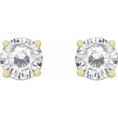 14K Yellow 5 mm Stuller Lab-Grown Moissanite Earrings 14K Yellow 5 mm Stuller Lab-Grown Moissanite Earrings