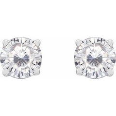 Platinum 5 mm Stuller Lab-Grown Moissanite Stud Earrings Platinum 5 mm Stuller Lab-Grown Moissanite Stud Earrings