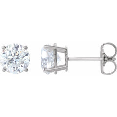 Platinum 6 mm Stuller Lab-Grown Moissanite Stud Earrings Platinum 6 mm Stuller Lab-Grown Moissanite Stud Earrings