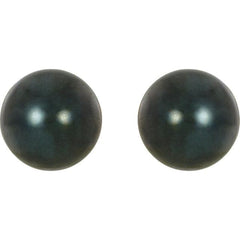 14K Yellow 7 mm Cultured Black Akoya Pearl Earrings 14K Yellow 7 mm Cultured Black Akoya Pearl Earrings