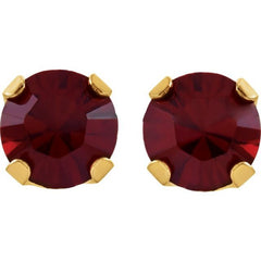 14K Yellow Imitation Mozambique Garnet Inverness® Piercing Earrings 14K Yellow Imitation Mozambique Garnet Inverness® Piercing Earrings