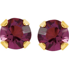 14K Yellow Imitation Amethyst Inverness® Piercing Stud Earrings 14K Yellow Imitation Amethyst Inverness® Piercing Stud Earrings