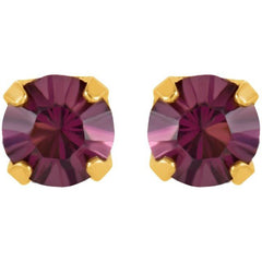 24K Gold-Plated Stainless Steel Imitation Amethyst Inverness® Piercing Earrings 24K Gold-Plated Stainless Steel Imitation Amethyst Inverness® Piercing Earrings