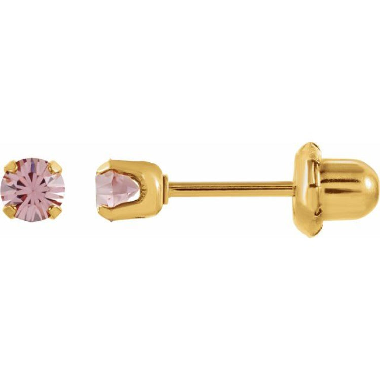 24K Gold-Plated Stainless Steel Imitation Alexandrite Inverness® Piercing Earrings 24K Gold-Plated Stainless Steel Imitation Alexandrite Inverness® Piercing Earrings
