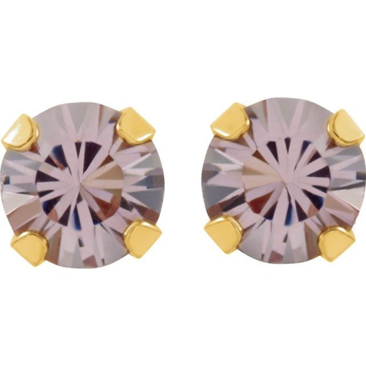 14K Yellow Imitation Alexandrite Inverness® Piercing Stud Earrings 14K Yellow Imitation Alexandrite Inverness® Piercing Stud Earrings
